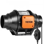 VEVOR Inline-Rohrventilator, 304 mm, Rauchabzug, 200 CFM mit variablem