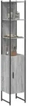 vidaXL Badschrank Grau Sonoma 33x33x185,5 cm Holzwerkstoff