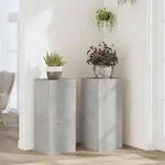 vidaXL Pflanzenst&auml;nder 2 Stk. Betongrau 30x30x70 cm Holzwerkstoff