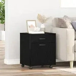 vidaXL Rollschrank Schwarz Eiche 45x38x54 cm Holzwerkstoff