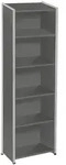 Einzelschrank Artline Transparent schmal 5 OH BxTxH 41x38x185cm anthrazit