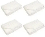 vidaXL Rutschfeste Decke aus Kunstkaninchenfell Olite 4 pcs Wei&szlig;