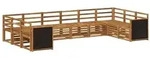 vidaXL Ecksofa Set 7 pcs Natur Massivholz Akazie