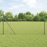 vidaXL Sechseckzaun Grau 1,4x25 m Stahl