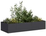 vidaXL Pflanzgef&auml;&szlig; Schwarz 200x80x40 cm Stahl