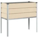 vidaXL Pflanzk&uuml;bel Elfenbein 100 x 45 x 90 cm Verzinkter Stahl