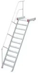 Euroline 511 Podesttreppe 60&deg; 600mm Stufenbreite 11 Stufen Alu gerieft