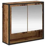 vidaXL Wandregal mit Regal Wandmontiert Altholz 65 x 20 x 60 cm