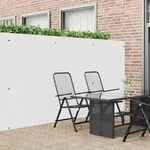 vidaXL Gartenzaun Doppelseitig Wei&szlig; 1,8x3 m PVC