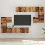 vidaXL TV-Schrank-Set 8 pcs Altes Holz Mittel 30,5 x 30 x 30 cm