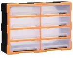 vidaXL Multi-Schubladen-Organizer 8 gro&szlig;e Schubladen 52x16x37 cm