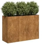 vidaXL Pflanzk&uuml;bel Rostig 120x40x80 cm Wetterfester Stahl