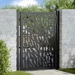 vidaXL Gartentor Schwarz 105x130 cm Stahl Spurendesign