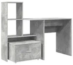vidaXL Schreibtisch Beton Grau 131,5 x 50 x 106,5 cm Holzwerkstoff