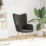 vidaXL Relaxsessel Dunkelgrau Woll&auml;hnlicher Stoff