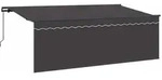 vidaXL Einziehbare Markise Anthrazit 400 x 200 cm