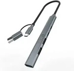 IUTP-06TX USB-C Hub 4-in-1 Aluminium 100 W PD
