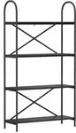 vidaXL B&uuml;cherregal Schwarz Eichen-Optik 80 x 30 x 146 cm Holzwerkstoff