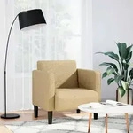 vidaXL Sessel mit Armlehnen Graugr&uuml;n 54 cm Cordstoff