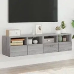 vidaXL TV-Wandschr&auml;nke 2 Stk. Grau Sonoma 60x30x30 cm Holzwerkstoff