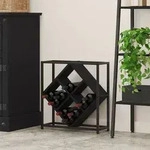 vidaXL Weinregal Schwarz Eiche 51x18x52,5 cm Holzwerkstoff
