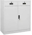 vidaXL B&uuml;roschrank Hellgrau 90x40x102 cm Stahl