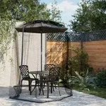 vidaXL Moskitonetz f&uuml;r Sonnenschirm 220 Mesh Schwarz &Phi;300x230 cm