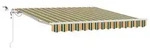vidaXL Einziehbare Markise Gr&uuml;n und Gelb 350 x 250 cm