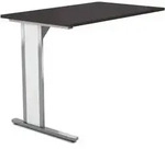 Anbautisch Aveto Wangengestell 100x60x68-76cm h&ouml;henverstellbar anthrazit