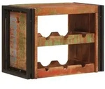vidaXL Weinregal Braun 60 x 45 x 33 cm Massives Altholz