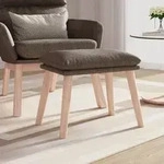 vidaXL Fu&szlig;hocker Taupe 45x29,5x35 cm Stoff