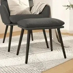 vidaXL Fu&szlig;hocker Dunkelgrau 45x29,5x35 cm Stoff