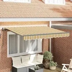 vidaXL Einziehbare Markise Bunt gestreift 250 x 200 cm