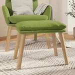 vidaXL Fu&szlig;hocker Hellgr&uuml;n 45x29,5x35 cm Samt