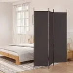 vidaXL 3-tlg. Paravent Braun 150x200 cm Stoff