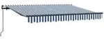 vidaXL Einziehbare Markise Blau 250 x 200 cm Stoff