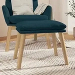 vidaXL Fu&szlig;hocker Blau 45x29,5x35 cm Samt