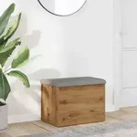 vidaXL Sitzbank mit Stauraum Artisan-Eiche 62x42x45 cm Holzwerkstoff