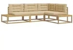vidaXL Outdoor-Sofagarnitur Wei&szlig; 277,5 x 198,5 x 73 cm Polyester