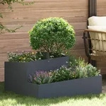vidaXL Pflanzer Anthrazit 80x80x50 cm Kaltgewalzter Stahl