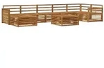 vidaXL Outdoor-Sofagarnitur 8 pcs Natur