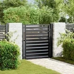 vidaXL Gartentor Abschlie&szlig;bar Schwarz 100x100 cm Aluminium