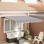 vidaXL Hellgraue manuelle einziehbare Markise 350x250 cm