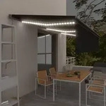 vidaXL Markise Automatisch mit Rollo LED Windsensor 6x3m Anthrazit