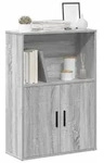 vidaXL B&uuml;cherregal Grau Sonoma 60x24x85 cm Holzwerkstoff