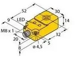 Turck Induktiver Sensor b&uuml;ndig PNP, Schlie&szlig;er BI10-Q14-AP68X2LD-V1131