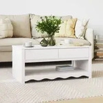 vidaXL Couchtisch DRAMMEN Wei&szlig; 99x55x45 cm Massivholz Kiefer