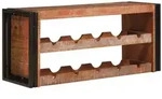 vidaXL Weinregal Braun 100 x 45 x 33 cm Massives Altholz