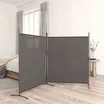 vidaXL 2-tlg. Paravent Anthrazit 348x180 cm Stoff