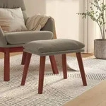 vidaXL Fu&szlig;hocker Hellgrau 45x29,5x35 cm Samt